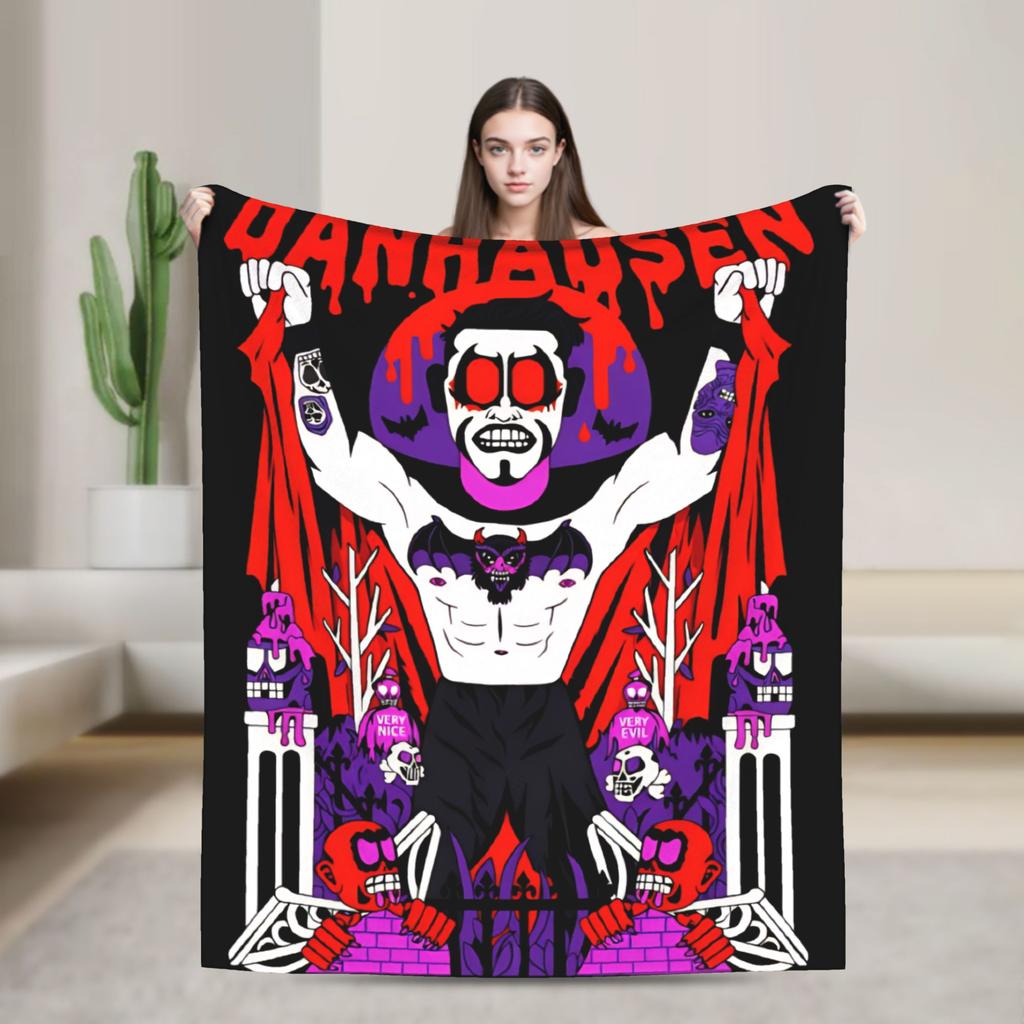 Danhausen Very Nice Very Evil Blankets Fleece Winter Multi-function Soft Throw Blanket for Bed Travel Rug Piece