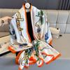 Women 180*90cm Fashion Beautiful Soft Silk Scarves Female Lady Shawl Hijab Wrap Foulard Bandanna Muffler Beach Pareo