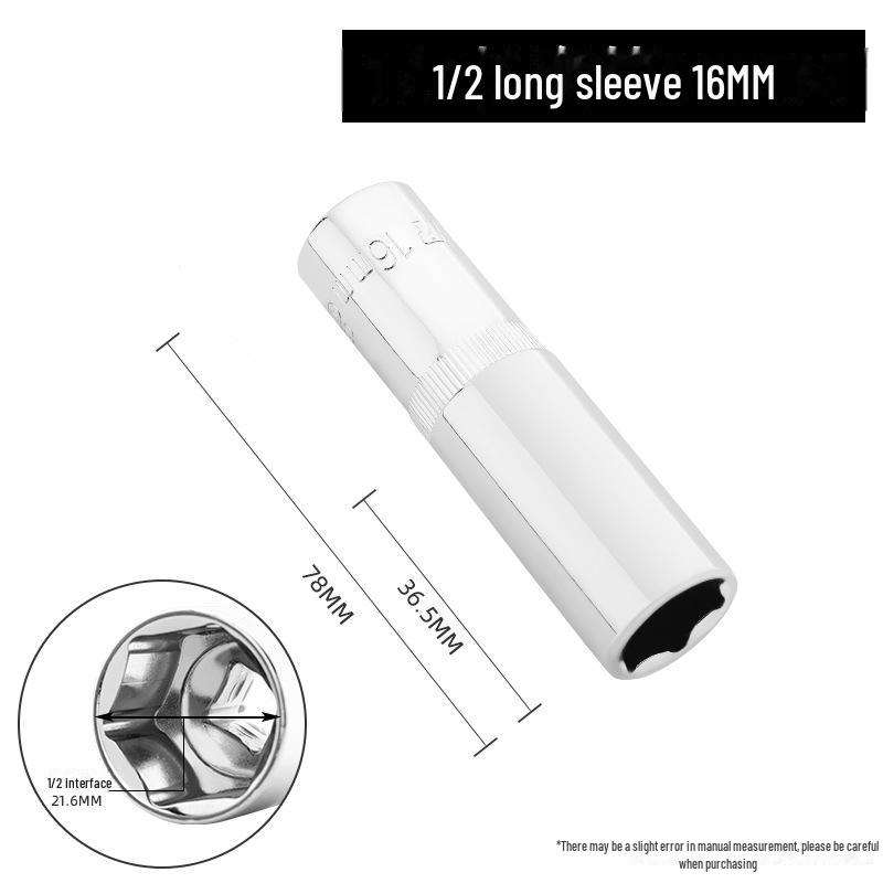 Green Forest 12.5mm Hexagonal Extended Socket for 1/2" Ratchet Wrench
