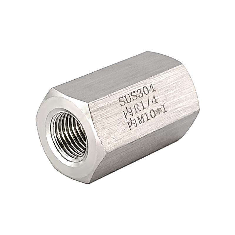 Stainless Steel M10X1 to R1/4 BSPT Thread Conversion Reducer Joint