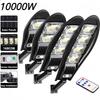 10000W Upgraded 168LED Solar Street Light Outdoor Waterproof LED for Garden Wall Adjustable Angle Solar Lamp Built-in 10000mAH
