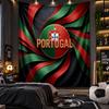Wall Hanging Tapestry Portugal Football Print Cloth for Living Room Bedroom Home Decor