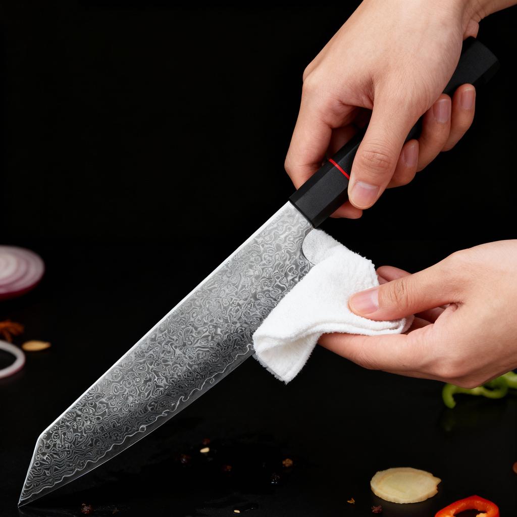 Damascus steel knife, professional Japanese knife with ergonomic handle, high-hardness kitchen knife suitable for home and resta