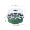 1PC 13-Hole Round Seed Starter Tray With Clear Lid ABS Hydroponic Germination Tray For Seedlings