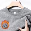 Herren Schwergewicht Baumwoll Hoodie 420g: Winter Einfarbige, Lockere Drop-Shoulder, Rundhals, Mit Samt gefütterte, Langarm Basisschicht
