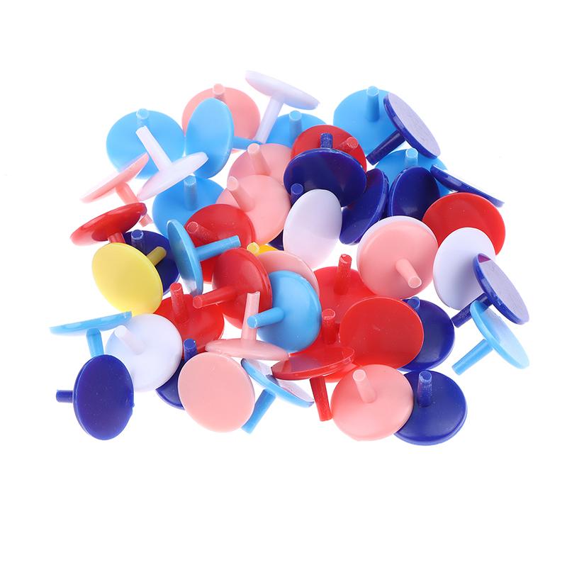 50Pcs/Pack Golf Ball Mark Portable Round Shaped Plastic Flat Golf Ball Position Markers Random Color Golf Accessories