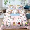 Rainbow Duvet Cover Cartoon Bed Room 3-Piece Set Children Cute Polyester Soft Breathable Comforter Animation Bedding