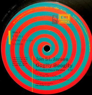 12-Zoll-Schallplatte JON ST. JAMES - Oogity Boogity V7820 EMI America 1984 US Tanz & Electronica Gebraucht