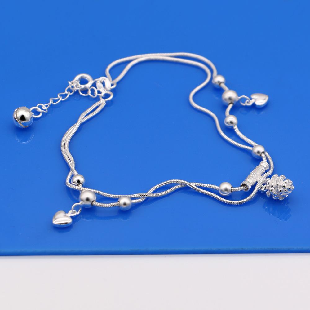 Søte sølv smykker 100 % 925 Sterling Sølv Anklet ananas anheng Design Solid Sølv Anklet Girl Charm Bursdagsgave