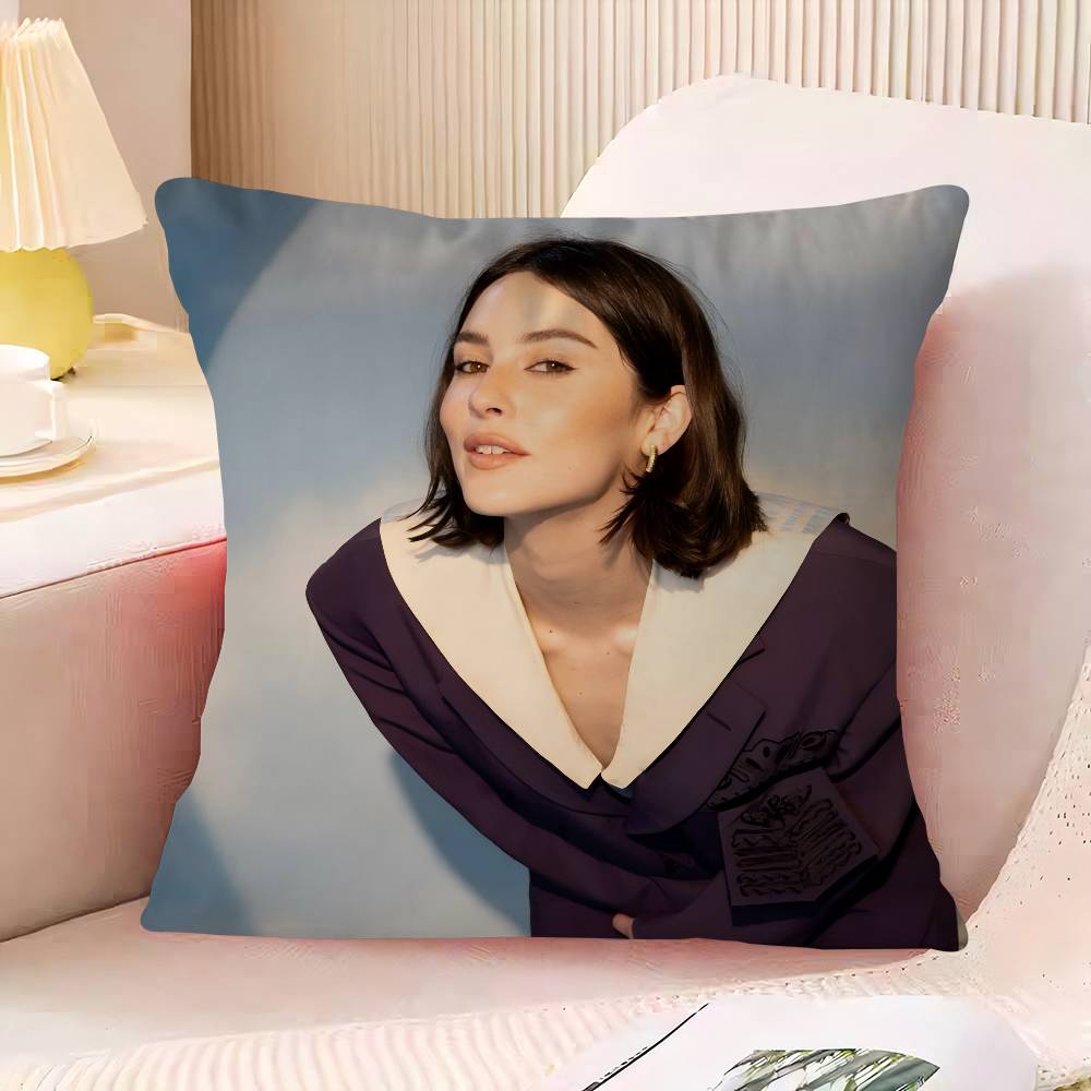 G-Gracie A-Abrams Pillow Case Square Cushion Cover Soft Plush Throw Pillowcase Living Room Sofa Bedroom Home Room Bed Car Decor