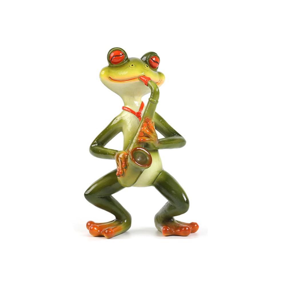 Resin Frog Statue Creative Miniatures Figurine Crafts Animal Sculpture Rockery