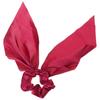 Solid Color  Satins Scrunchie With Bunnies Ears Design Soft Fabric Stretchy Hair Rope Accessories For Women Girls