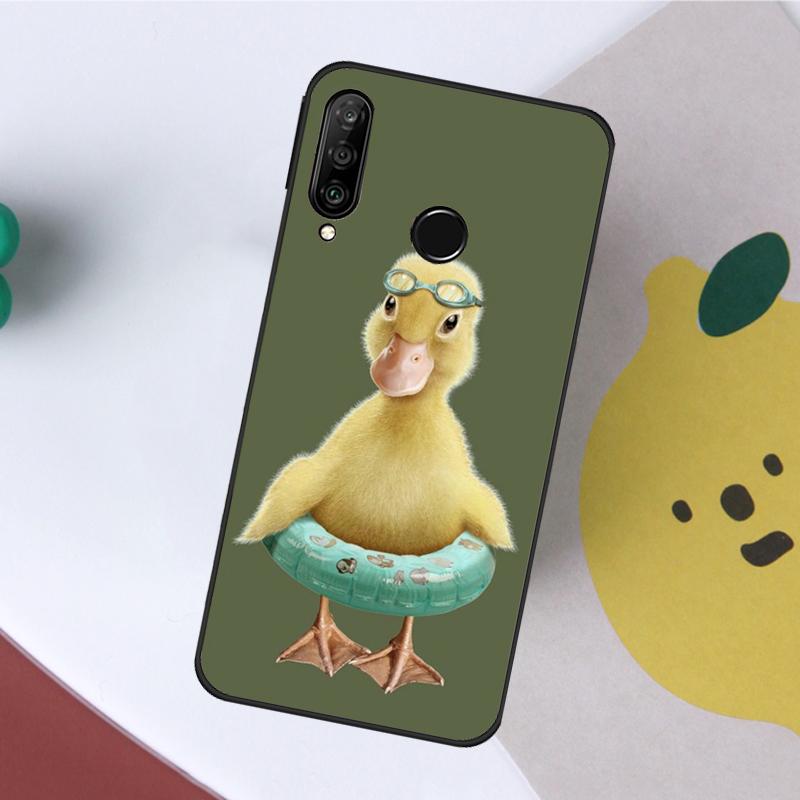 Cute Cartoon Duck For Huawei Nova 7i 8i 11i 12i 12s Y73 Y70 Y90 Y60 Y72 Y61 Y91 9 10 SE P40 Lite P30 Pro Case