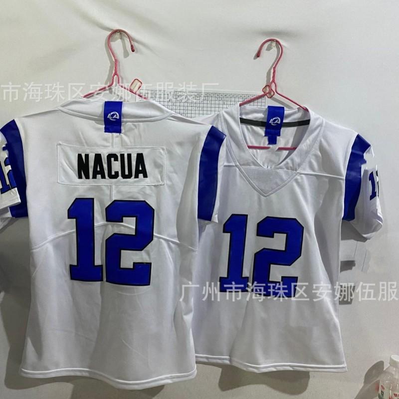 2026 Rams Embroidered Short Sleeve Jersey 12 Kids Basketball