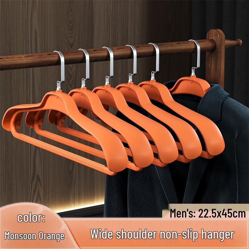 Non-Slip Wide Shoulder Plastic Clothes Hanger - Traceless, No Deformation, Ideal for Coat Drying