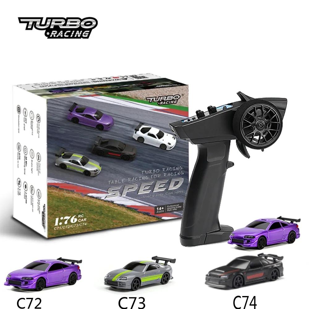 Turbo Racing 1:76 C64 C63 C61 C62 C72 C73 C74 C75 RTR Flat Running Toys on Road RC Drift Car With Gyro Radio For Kids and Adults
