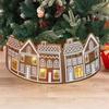 Gingerbread House Christmas Tree Skirt LED Xmas Tree Base Cover Christmas Tree Collar  Festival