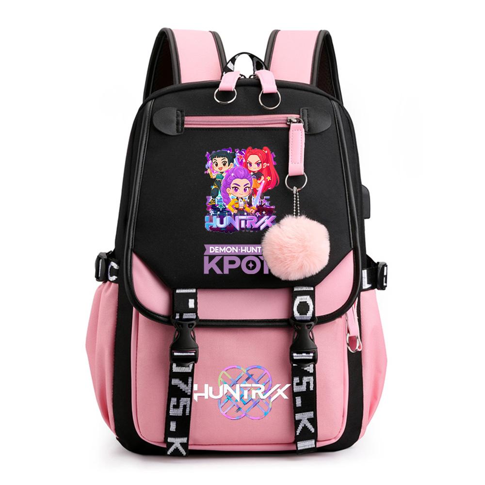 Anime New Cartoon K-pop Printed Backpack Schoolbag for Teenager Student Girl Boy Bookbag Large Capacity Travel Bag Kid Gift Rucksak