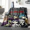 Name Custom Gorillaz Print Flannel Blanket High Quality Warm Comfortable Cover for All Seasons Perfect for Gifts Home Decor
