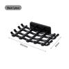 Wall-Mounted Rattan-Style Plastic Soap Dish, Punch-Free Bathroom Shower Drain Holder