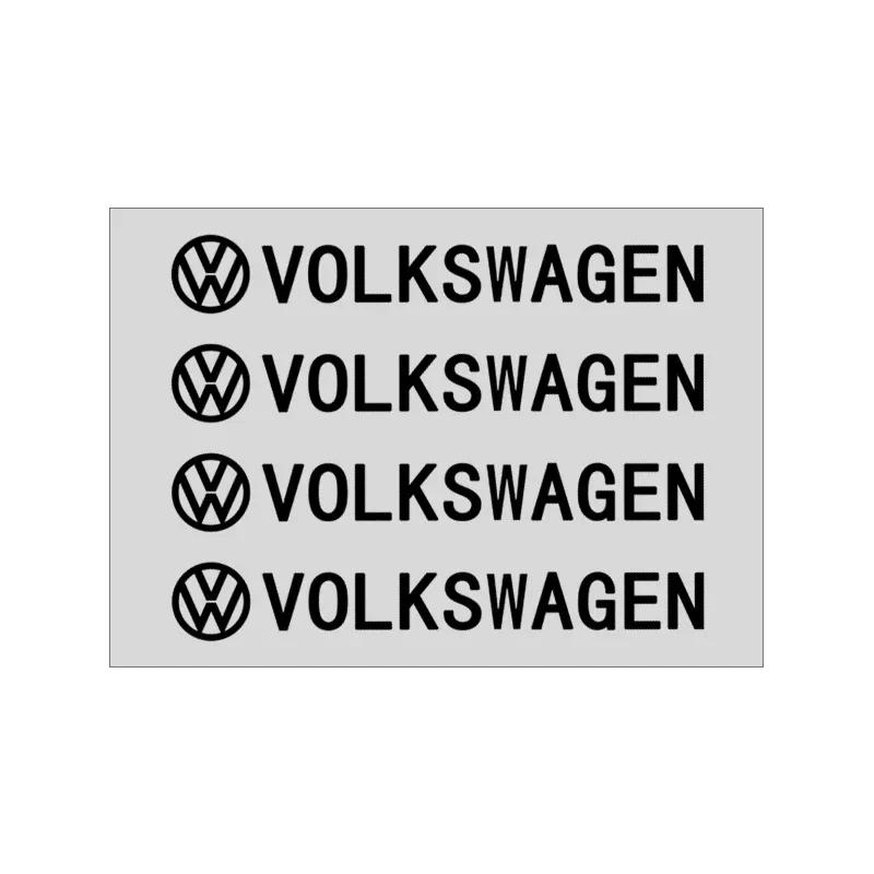 

For Volkswagen 4Pcs Car Door Handle Stickers Tire Rear View Mirror Decals For Volkswagen GTI R-Line Polo T5 Golf Passat Scirocco чорний