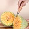 Taglia anguria Lama in acciaio inossidabile Manico in legno Multifunzionale Affetta frutta Utensile da cucina per la casa Taglio a cubetti di melone