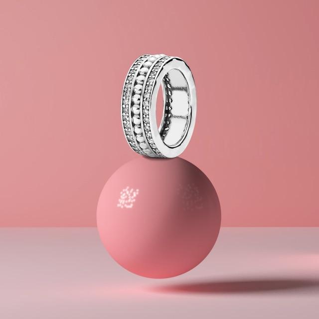 

Модные 925 пробы серебряные тиары принцессы корона сверкающие кольца в форме сердца для женщин брендовые ювелирные изделия подарок на годовщину 8