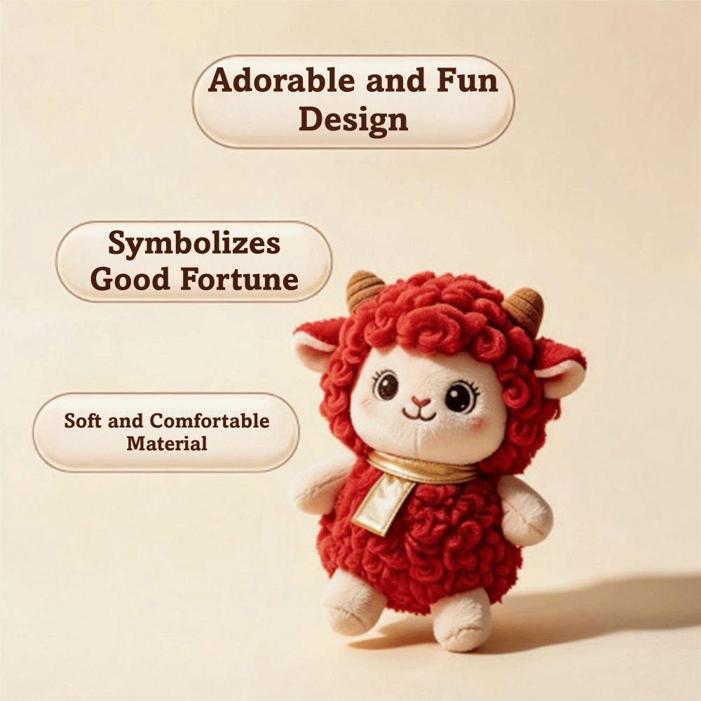 Lucky Plush Keychain Cute Zodiac Sheep Pendant Gift Lamb Mascot Chinese New Year