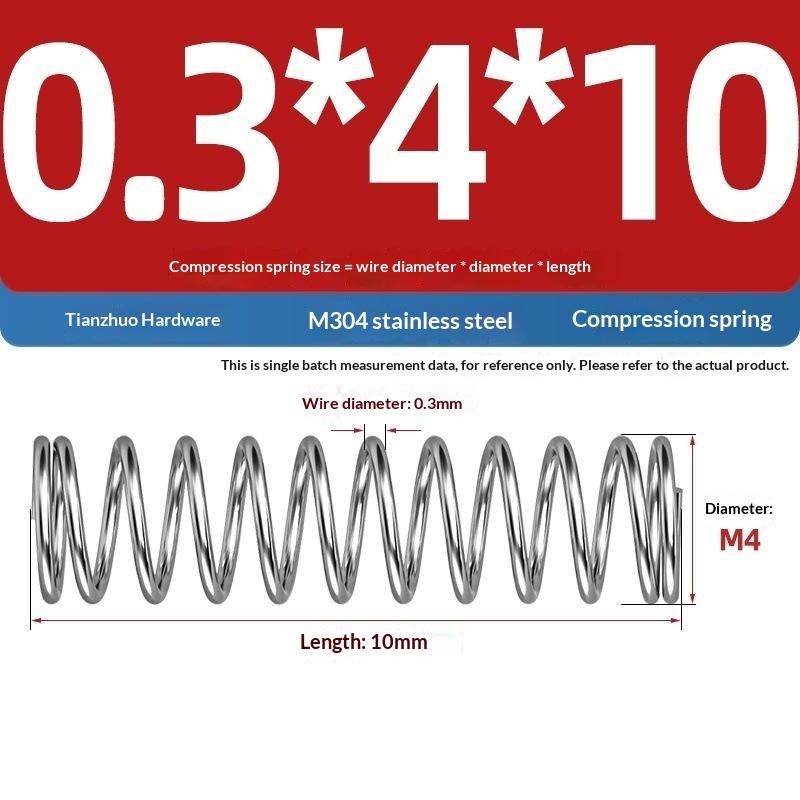 Spring Steel Pressure Return Spring Assortment 0.3/0.4mm Wire Dia 5-20mm Length for Hobbyist Craft Making Projects