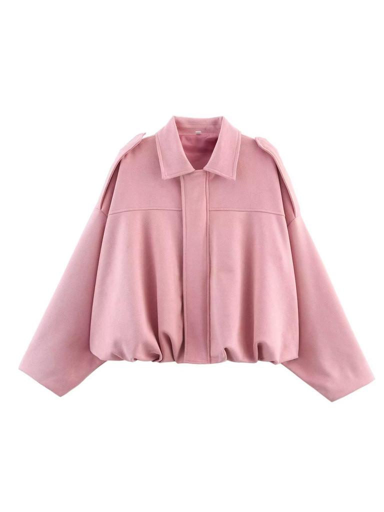 2025 Early Spring Women's Suede Texture Bomber Jacket