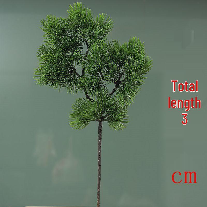 Artificial Pine Bonsai with Juniper Branches and Dried Flowers