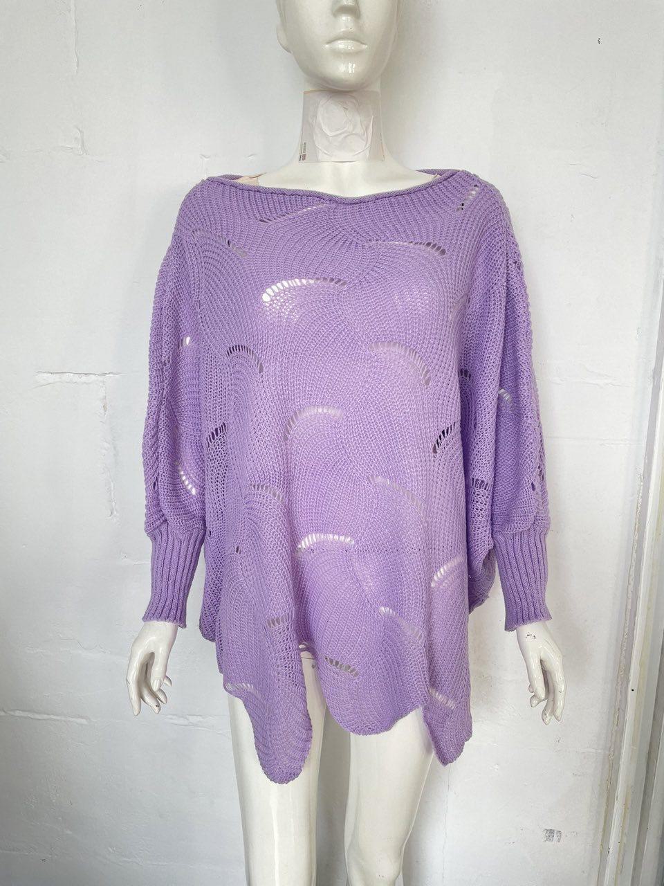 

2024 Осень/Зима Европейский и Американский Большие Размеры Женский Ажурный Крючком Свободный Трикотажный Свитер 5XL