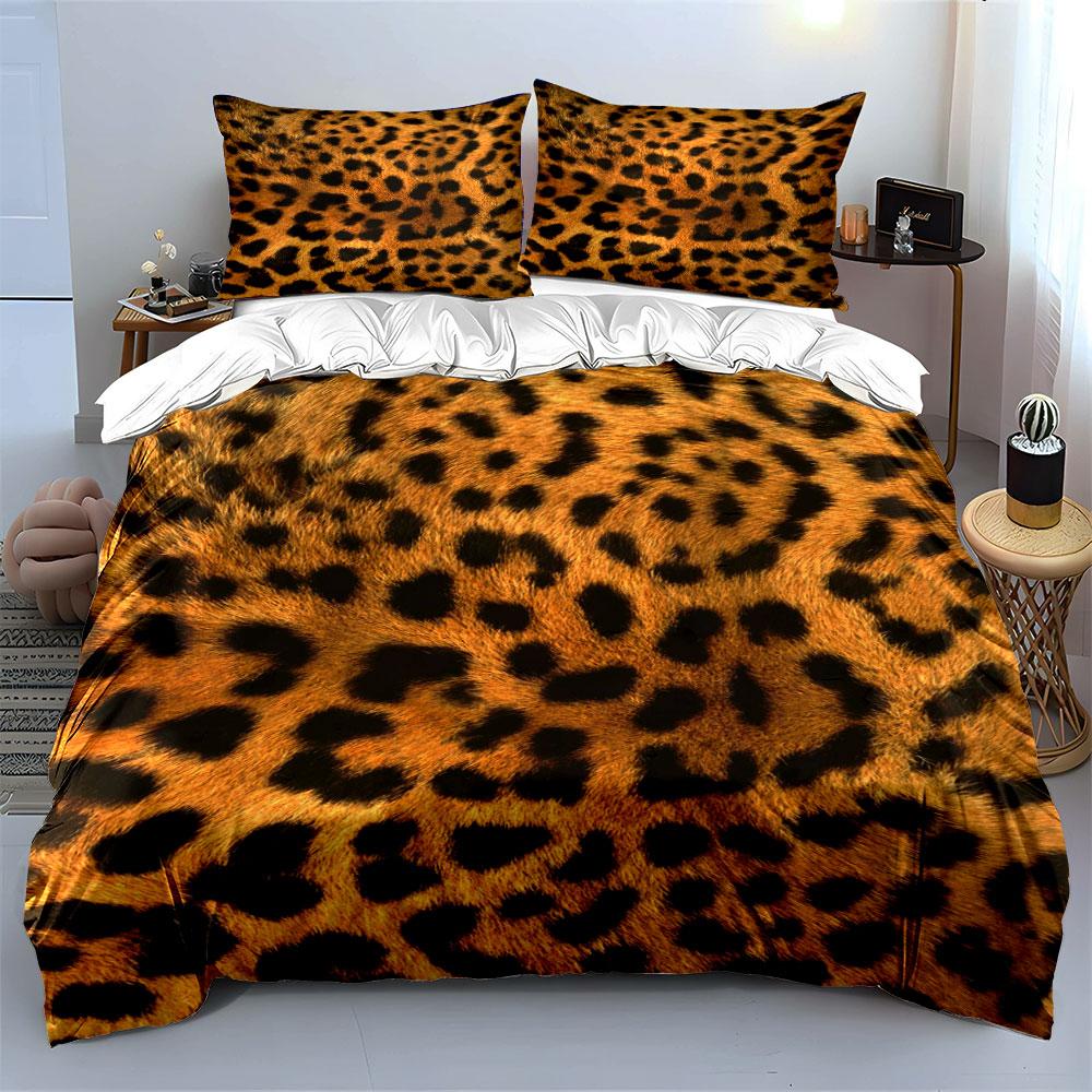 Leopard Spots Pattern. Bedding Sets Duvet Cover Sets Duvet Covers Pillowcases(1 * Duvet Cover 2 * Pillowcases Without Duvet Insert)