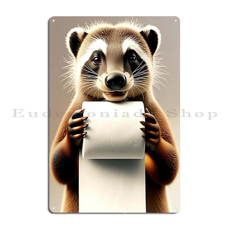 Your Butt Napkins My Lord Raccoon Toilet Paper Metal Metal Sign Wall Plaque Retro Cinema Funny Your Butt Napkins Tin Sign Poster