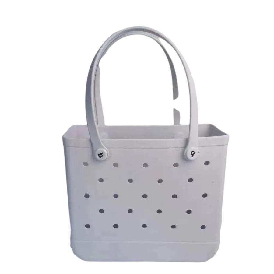 EVA Waterproof Beach Bag - Large Capacity, Easy-Clean, Outdoor Swim Tote with Holes