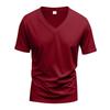T-shirt Homme Style Américain Col en V Séchage Rapide Respirant Décontracté Sport Manches Courtes Homme