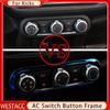 Stainless Steel Car Air Conditional AC Switch Button Frame Decoration Cover Trim Sticker for Nissan Kicks 2016-