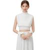 UMIYI Knit Turtleneck Collar with Warm and Faux High Simple and Keeps You Cute and Stylish for Fall and White Women's Ruffles, Layered, Collar, Neck,