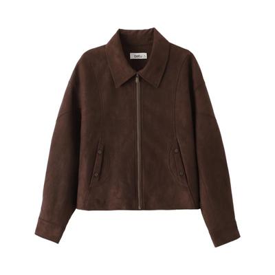 BETU Women's Retro Faux Suede Short Jacket