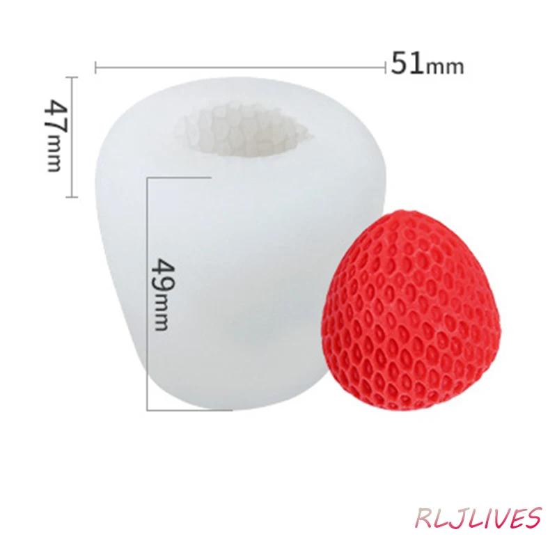 3D Fruit Silicone Mold Fondant Cake Mold Diy Candle Mold Creative Lemon Strawberry Orange Candle  Resin Molds Making Supplies