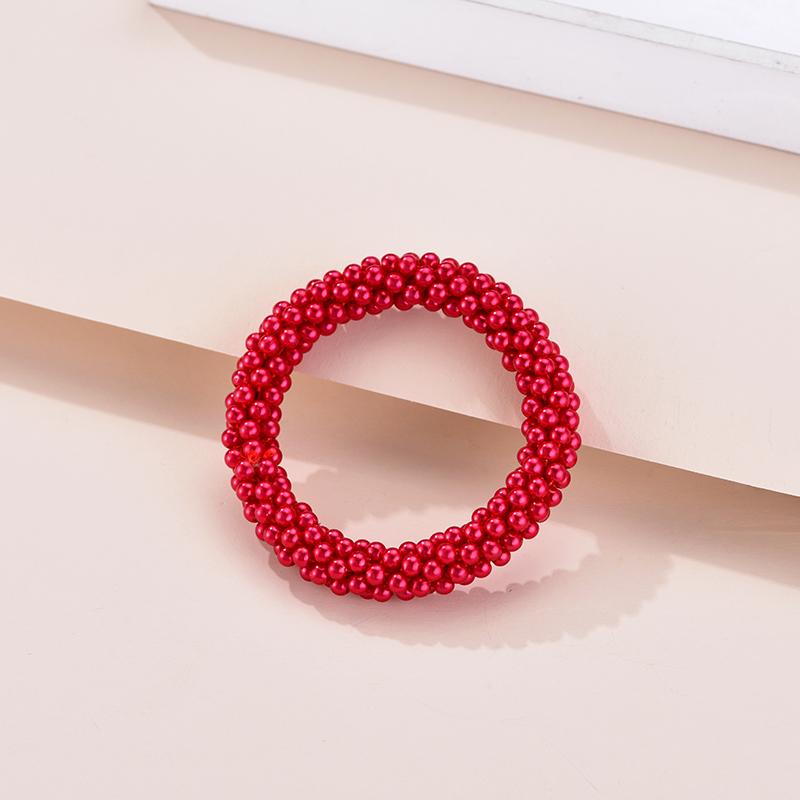 

New Design Bohemian Pearl Stretch Bracelets Bangles For Women Zircon Vintage Pulseras Mujer Boho Beads Handmade Bracelet Gift красный