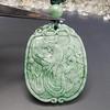 Stone Street Phoenix Carving High-Quality Jadeite Natural Stone Necklace Noble Queen Amulet