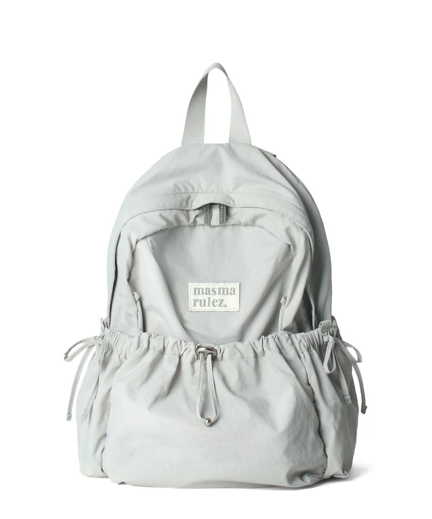 Masmarulez Mini Ver. Ribbon Pocket Backpack_Light Gray