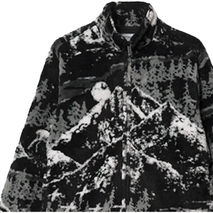 Carhartt WIP Plains Liner Scenic Print Fleecekragen Langarmjacke Herrenjacken Schwarz I029457-0HG-XX