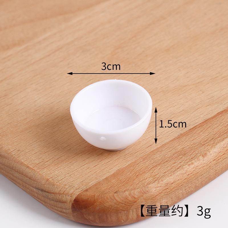 Mini Miniature Simulation Plate Small Bowl Tableware Diy Food Play Accessories Mini Container Play House Kitchen Toys