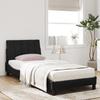 Bed with Mattress  Hanko  Black 90x200 Cm Velvet