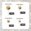 66 PCS Ball Cake Picks Gold 4 Sizes for DIY Baking Decoration Cupcake Toppers and Wedding Anniversary Birthday