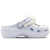 Crocs Classic Platform Clog Pearl Illusion Fashionable and Comfortable Cute Girly Style Hole Shoes Women's Purple