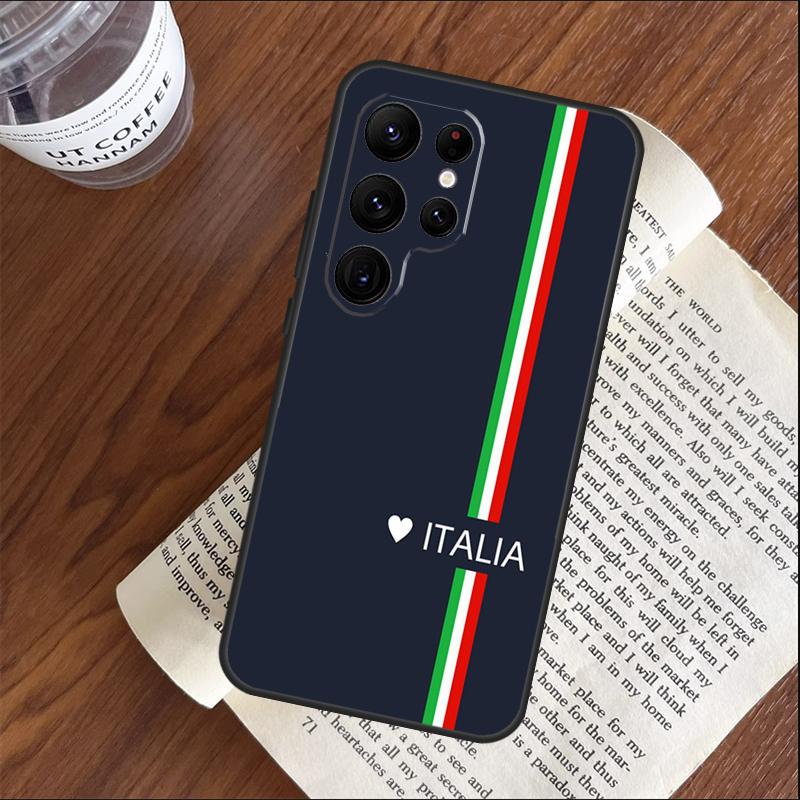 Italy Flag Phone Case For Samsung Galaxy S25 S24 S23 S22 S21 Ultra S9 S10 Plus S20 FE Funda Cover Shell