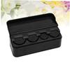 VILLFUL Box Coin Storage Case Car Coin Holder Car Coin Holder Storage Organizer with Drawer Coin Organizer Black